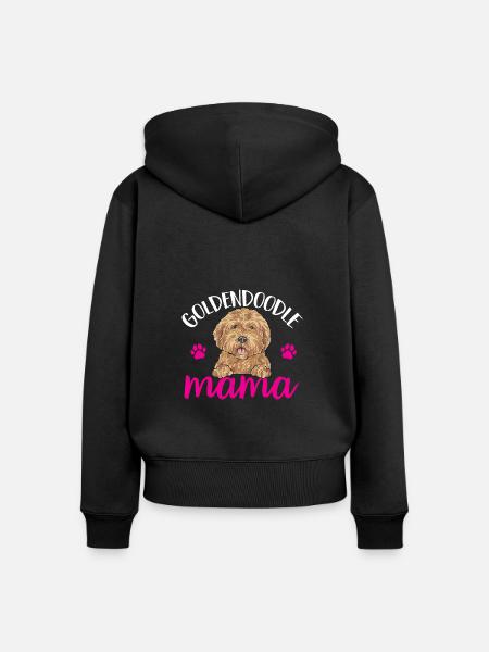 Goldendoodle Doodle Hund - Frauen Premium Bio Zip Hoodie - Schwarz