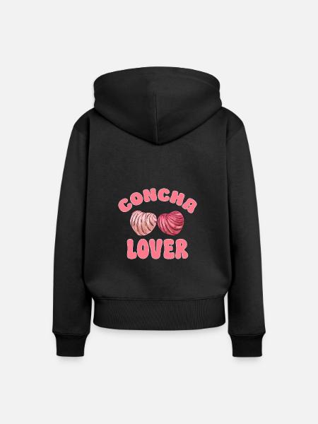 Concha Hispanic Mexikanisch Pan Dulce - Frauen Premium Bio Zip Hoodie - Schwarz