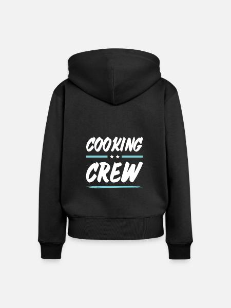 Cooking Crew - Frauen Premium Bio Zip Hoodie - Schwarz