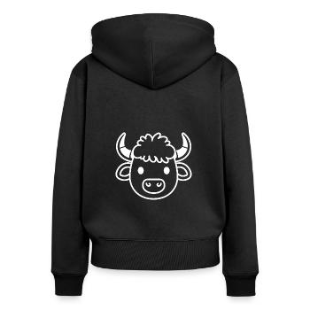 Buffalo - Women's Premium Organic Zip Hoodie - black - Back - Julia (174cm)