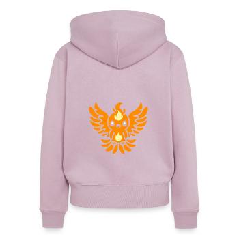 Phoenix - Women's Premium Organic Zip Hoodie - dusky pink - Back - Julia (174cm)