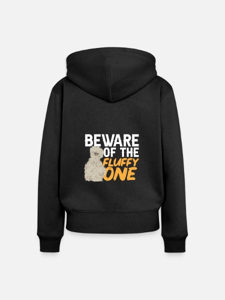 Seidenhuhn Silkie Chicken - Frauen Premium Bio Zip Hoodie - Schwarz