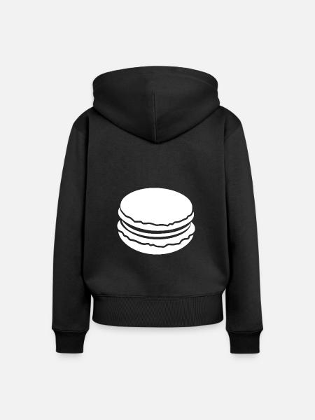 macaron - Sweat à capuche zippé Premium bio Femme - noir
