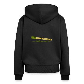 whistle green - Women's Premium Organic Zip Hoodie - black - Back - Julia (174cm)