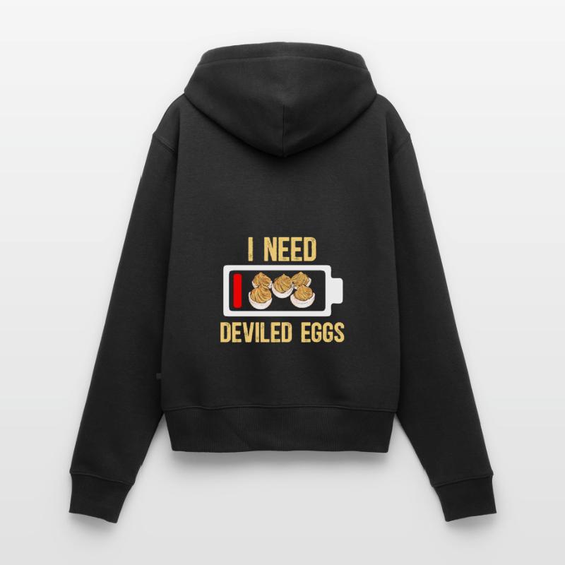 Stuffed Eggs Deviled Eggs Women's Premium Organic Zip Hoodie