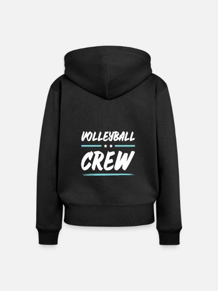 Volleyball Crew - Frauen Premium Bio Zip Hoodie - Schwarz