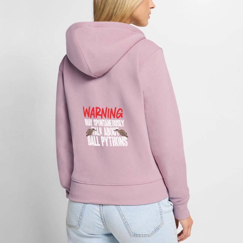 Ball Python Snake King Python Women's Premium Organic Zip Hoodie