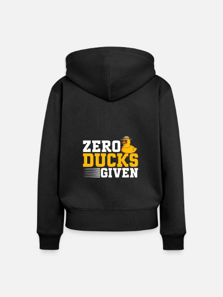 Quietscheentchen Quietscheente Gummiente - Frauen Premium Bio Zip Hoodie - Schwarz