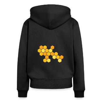 Honey Honey Bees Beekeeper Beekeeping Insect Nature Bee - Women's Premium Organic Zip Hoodie - black - Back - Julia (174cm)