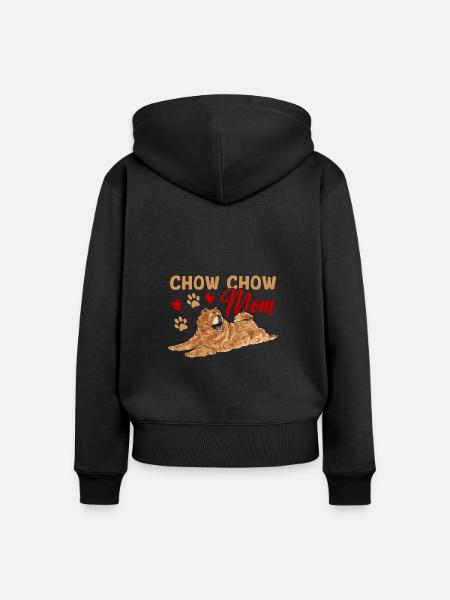 Chow Chow Hund - Frauen Premium Bio Zip Hoodie - Schwarz