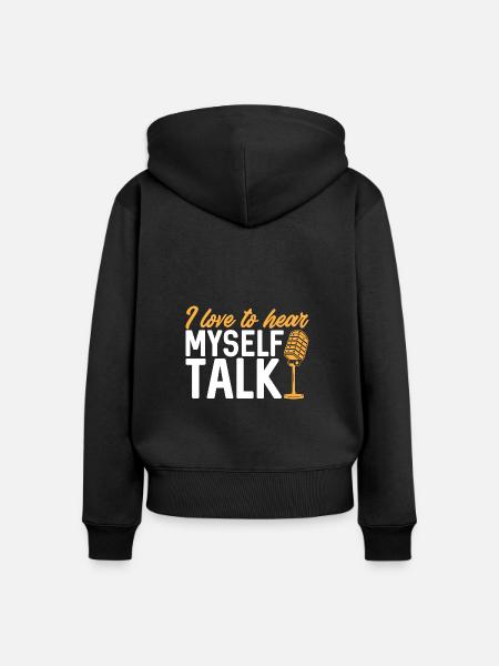 Podcaster Podcast - Frauen Premium Bio Zip Hoodie - Schwarz