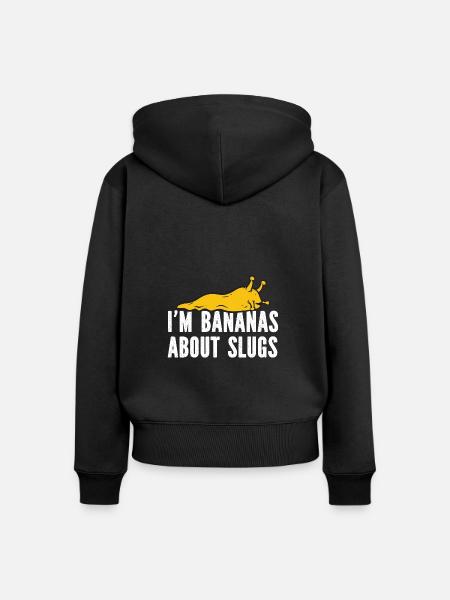 Bananenschnecke Schnecke - Frauen Premium Bio Zip Hoodie - Schwarz