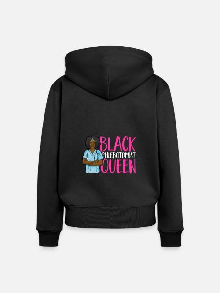 Phlebotomie Blutabnahme Blut Krankenschwester - Frauen Premium Bio Zip Hoodie - Schwarz