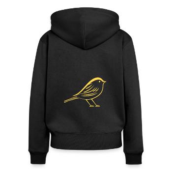 Canari - Sweat à capuche zippé Premium bio Femme - noir - Dos - Julia (174cm)