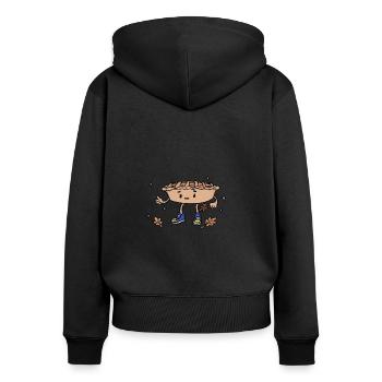 Apple pie - Women's Premium Organic Zip Hoodie - black - Back - Julia (174cm)