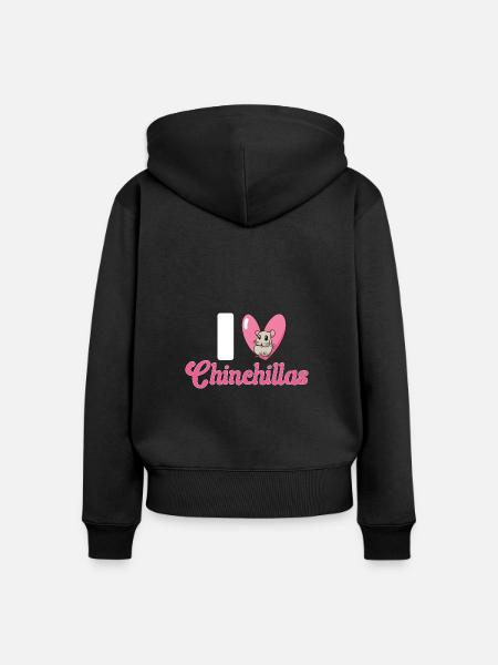 Chinchilla - Frauen Premium Bio Zip Hoodie - Schwarz