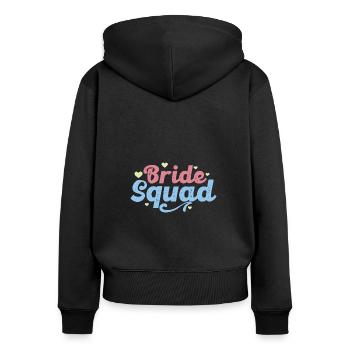 Braut Squad Team Braut Junggesellenabschied Braut Frau - Frauen Premium Bio Zip Hoodie - Schwarz - Hinten - Julia (174cm)