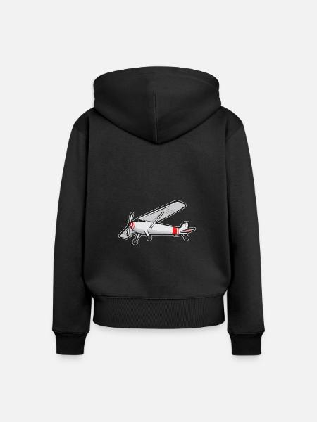 Ferngesteuertes Flugzeug Modellflugzeug - Frauen Premium Bio Zip Hoodie - Schwarz