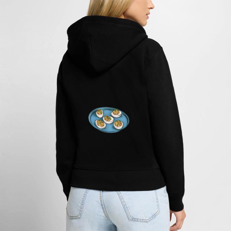 Stuffed Eggs Deviled Eggs Women's Premium Organic Zip Hoodie