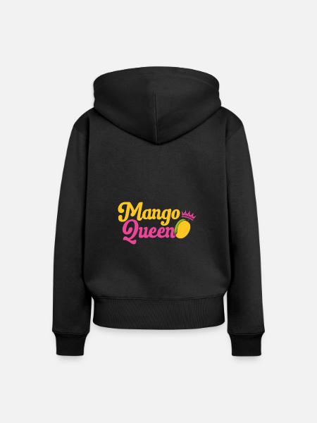 Mango Frucht Mango - Frauen Premium Bio Zip Hoodie - Schwarz