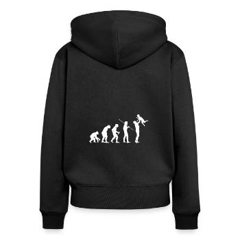 Vater Pa Vatertags Designs zum Vatertag - Frauen Premium Bio Zip Hoodie - Schwarz - Hinten - Julia (174cm)