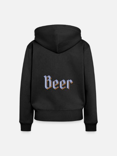 Beer - Frauen Premium Bio Zip Hoodie - Schwarz