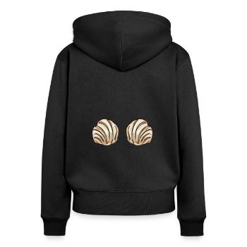 Concha Hispanic Mexikanisch Pan Dulce - Frauen Premium Bio Zip Hoodie - Schwarz - Hinten - Julia (174cm)