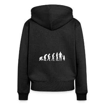 Vater Pa Vatertags Designs zum Vatertag - Frauen Premium Bio Zip Hoodie - Schwarz - Hinten - Julia (174cm)