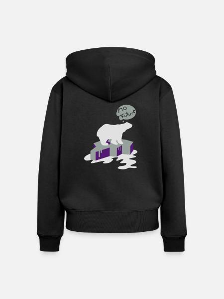 no_future - Frauen Premium Bio Zip Hoodie - Schwarz