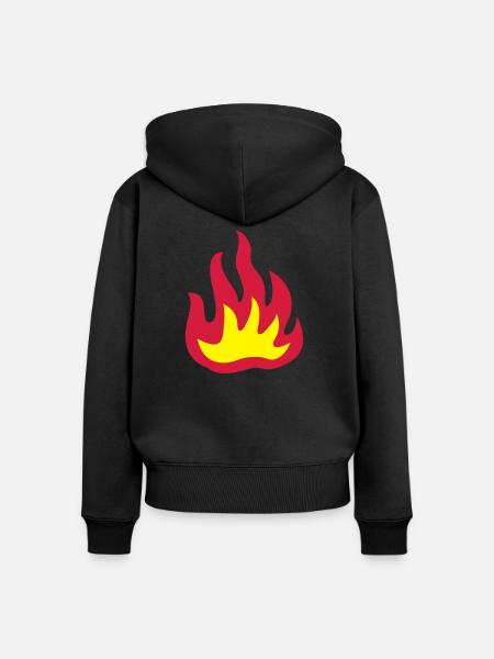 Feuer 2 - Frauen Premium Bio Zip Hoodie - Schwarz