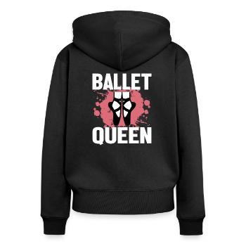 Reine du ballet - Sweat à capuche zippé Premium bio Femme - noir - Dos - Julia (174cm)