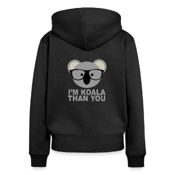 Koala bear - Women's Premium Organic Zip Hoodie - black - Back - Julia (174cm)