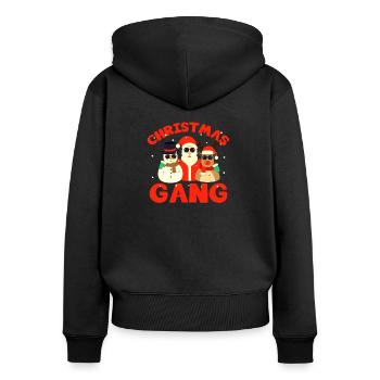 Christmas gear - Women's Premium Organic Zip Hoodie - black - Back - Julia (174cm)