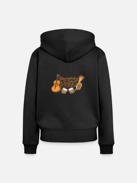 Jazz - Frauen Premium Bio Zip Hoodie - Schwarz