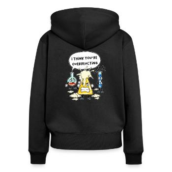 Labor Wissenschaft Chemie Reagenzglas Geschenk - Frauen Premium Bio Zip Hoodie - Schwarz - Hinten - Julia (174cm)