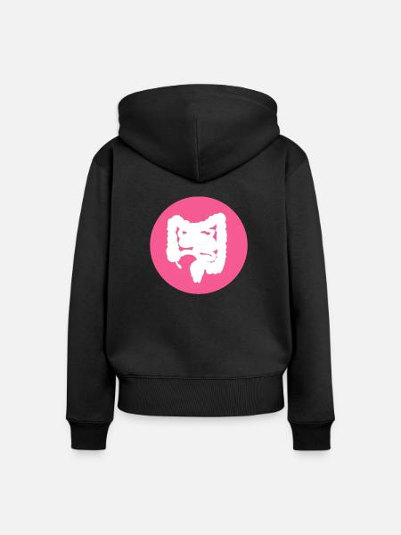 Darm- - Frauen Premium Bio Zip Hoodie - Schwarz