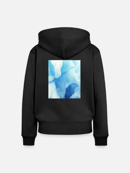 Gletscherhöhle - Frauen Premium Bio Zip Hoodie - Schwarz