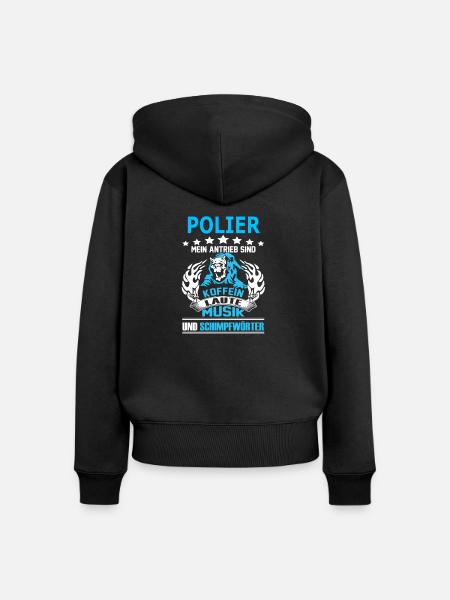 polier - Frauen Premium Bio Zip Hoodie - Schwarz