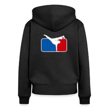 break dancing - Women's Premium Organic Zip Hoodie - black - Back - Julia (174cm)