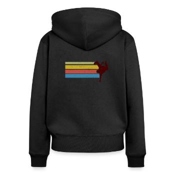 break dancing - Women's Premium Organic Zip Hoodie - black - Back - Julia (174cm)