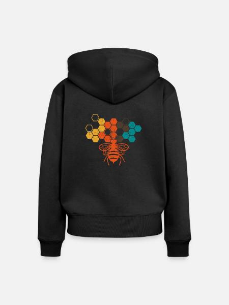 Biene - Frauen Premium Bio Zip Hoodie - Schwarz