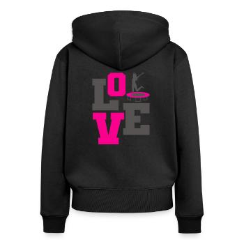 trampoline - Women's Premium Organic Zip Hoodie - black - Back - Julia (174cm)