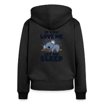 Koala bear - Women's Premium Organic Zip Hoodie - black - Back - Julia (174cm)