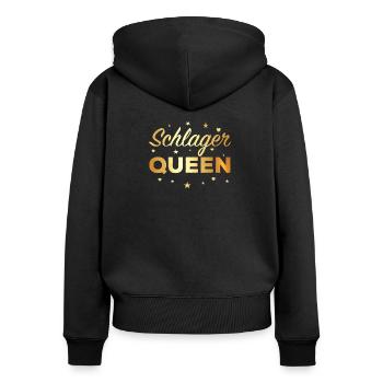 Schlager Queen Geschenk Musik Song Lied - Frauen Premium Bio Zip Hoodie - Schwarz - Hinten - Julia (174cm)