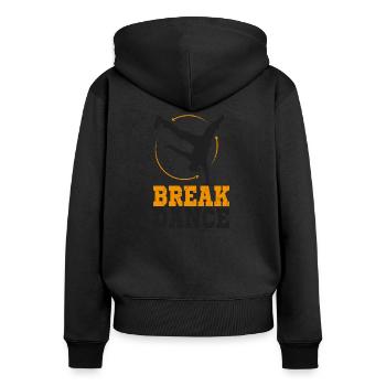 break dancing - Women's Premium Organic Zip Hoodie - black - Back - Julia (174cm)
