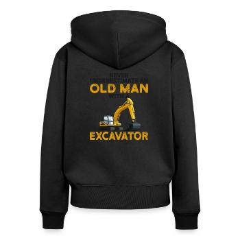 Excavator operator - Women's Premium Organic Zip Hoodie - black - Back - Julia (174cm)