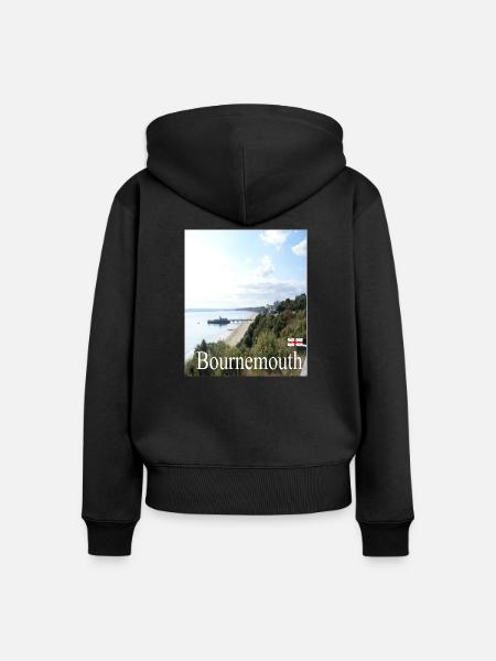 Bournemouth, England - Frauen Premium Bio Zip Hoodie - Schwarz