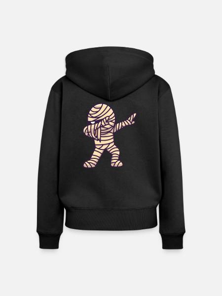Mummy Dabbing - Frauen Premium Bio Zip Hoodie - Schwarz