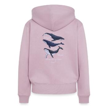 Funny Whale Pun Whale Whale Whale What Do We Have - Frauen Premium Bio Zip Hoodie - Altrosa - Hinten - Julia (174cm)