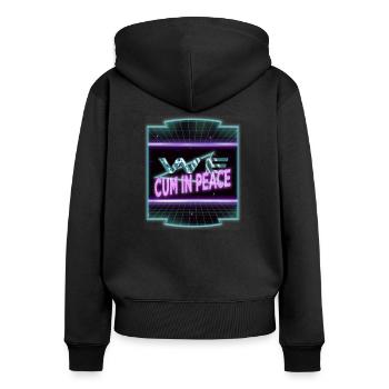 birthday geek birthday gift humor social justice - Women's Premium Organic Zip Hoodie - black - Back - Julia (174cm)